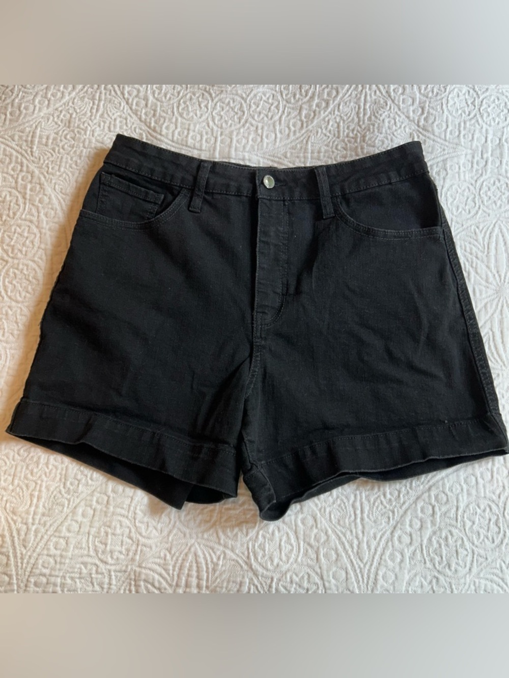 Rebecca Minkoff Black High-Rise Jean Shorts